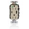 Leviton USB Receptacle, 15 A, 1 hp, Ivory T5633-HGI - alternate 1