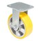 Vestil Polyurethane Rigid Caster 6 In. Diameter x 2 In. Width 661 Lb. Capacity Yellow/Gray CST-PY-6X2PUA-R - alternate 4