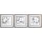 Homeroots Set Of Three Modern Romance Brown Framed Print Wall Art, 3PK 521471 - alternate 1