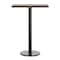 Flash Furniture Bennett 24 in x 30 in Solid Wood Indoor Tabletop in Dark Brown with 18 in Round Bar Height GSF-REC2430-DKBRN-TR18B-GG - alternate 3