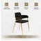 Leisuremod Axis Collection Modern Gold Dining Chair in Black, 4PK ACG22BL4 - alternate 2