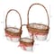Wickerwise Set of 3 Rattan Woven Baskets with Handle and Plastic Lining, Sturdy and Stylish Picnic and Gift QI004704 - alternate 3