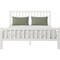 Homeroots White Slat Back Solid Wood Queen Bed Frame 523634 - alternate 3