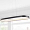 Jonathan Y Nolan 38.75" Modern Bohemian Iron Linear Integrated LED Pendant, Black JYL7120A - alternate 3
