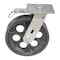 Vestil Ductile Steel V-Groove Swivel With 4-Position Lock Caster 8 In. Diameter x 2 In. Width Black CST-CI-VG-8X2-S-4L - alternate 2