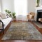Homeroots 8' X 10' Gray Silver And Charcoal Abstract Washable Indoor Outdoor Area Rug 577652 - alternate 2