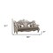 Homeroots 90" Gray Faux Leather Curved Sofa And Toss Pillows With Bone Legs 490989 - alternate 2