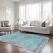 Homeroots 3' X 5' Teal Blue Charcoal And Gray Abstract Washable Indoor Outdoor Area Rug 587182 - alternate 2