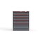 Strong Hold 5 drawer cabinet - (3x 4ft, 1x 5ft, 1x 8ft) - Red accents - Electronic Lock S3036-PPRAS-0501DS - alternate 1