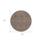 Homeroots 8' Chocolate And Gray Round Floral Washable Indoor Outdoor Area Rug 582262 - alternate 2