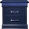 Homeroots 24" Blue Wood Lighted Two Drawer Nightstand 482397 - alternate 3
