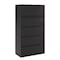 Hirsh 36 in W 5 Drawer Lateral File Cabinet, Black, A4/Legal/Letter 17639 - alternate 1
