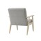 Homeroots 30" Gray And Cream Linen Arm Chair 533963 - alternate 3