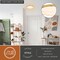 Vaxcel Aurelia 12-in Brushed Gold Contemporary Round LED Flush Mount Ceiling Light Alabaster Shade C0355 - alternate 3