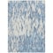 Homeroots 9' X 12' Denim Blue And Ivory Abstract Washable Indoor Outdoor Area Rug 612651 - alternate 4
