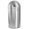 Elama 50L Large 13gal Push Lid Stainless Steel Cylindrical Home and Kitchen Trash Bin Matte Silver EL-LD010-50L - alternate 1
