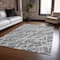 Homeroots 10' X 14' Charcoal Abstract Washable Non Skid Indoor Outdoor Area Rug 559261 - alternate 4