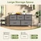Simple Deluxe 5 Drawers Dresser for Bedroom, Wide Chest of Drawers, Storage Organizer Units with Fabric Bins for 3A88HKCABT5GRY - alternate 2