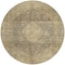 Homeroots 8' Brown And Beige Round Medallion Washable Indoor Outdoor Area Rug 616450 - alternate 2