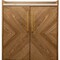 Homeroots Retro Gold Natural and Faux Marble Wine Cabinet 401689 - alternate 3