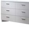 Homeroots 63" White Six Drawer Double Dresser 490463 - alternate 2