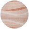 Homeroots 8' Salmon And Pink Round Abstract Washable Indoor Outdoor Area Rug 603709 - alternate 4