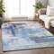 Homeroots 8' X 10' Blue Ivory And Gray Abstract Washable Indoor Outdoor Area Rug 602917 - alternate 2