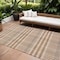 Homeroots 9' X 12' Brown Beige And Beige Plaid Washable Indoor Outdoor Area Rug 601504 - alternate 1