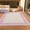 Homeroots 9' X 12' Pink And Ivory Striped Washable Indoor Outdoor Area Rug 610496 - alternate 3