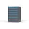 Strong Hold 6 drawer cabinet - (1x 3ft, 3x 5ft, 2x 7ft) - Blue accents - Keyed Alike S3044-PPAAS-0601FS - alternate 3
