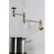 Kingston Brass Wall Mount Pot Filler Faucet with Knurled Handle, Antique Brass KS3103RKZ - alternate 2