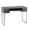 Homeroots Modern Gray and Silver Faux Snakeskin Desk 402070 - alternate 2
