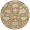 Homeroots 8' Copper Green And Ivory Round Floral Washable Indoor Outdoor Area Rug 605219 - alternate 3