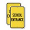 Signmission School Entrance, 18'' X 24'' 2 Signs, Heavy Gauge Aluminum, 2PK A-1824-2PACK-24451 - alternate 1