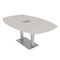 Skutchi Designs Arc Boat Conference Table, 45 in W, 84 in L, Ivory HAR-ABOT-48X84-DOU-K458-ESIL - alternate 1