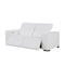 Homeroots 80in White and Brown Leather Power Reclining Loveseat 720537 - alternate 2