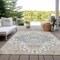 Homeroots 5' X 8' Beige Ivory And Gray Oriental Washable Indoor Outdoor Area Rug 596609 - alternate 3