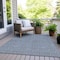 Homeroots 9' X 12' Navy Blue And Ivory Geometric Washable Indoor Outdoor Area Rug 595665 - alternate 2