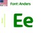 Aacc Self-Adhesive Vinyl Letter: e, Scale: 3.5 in. Color: Green Font: Anders by, 8PK AACC-Anders-le-Green-I3.5x8 - alternate 1