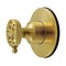 Kingston Brass Single-Handle Six-Way Diverter Valve with Knurled Handle and Round Trim Kit, Brushed Brass KS4037RKZ - alternate 1