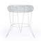 Homeroots 18" White Wire Round top End Table 488934 - alternate 1