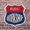 Signmission Russ's Workshop, 6 Inch X 6 Inch, Plastic Sign SHI-P-6-489-RUSS - alternate 2