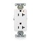 Leviton Plugs&Rcptcls, 20A, 125VAC, Wht, PBT, PK1 16362-WIG - alternate 1