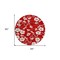 Homeroots 8' Red Ivory And Gray Round Floral Washable Indoor Outdoor Area Rug 599918 - alternate 2