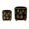 Homeroots Set of Two Black And Gold Ceramic Pot Planters 634493 - alternate 2