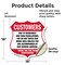 Signmission Restricted Area Shield Sign Customers Du, 18 Inch X 18 Inch, Vinyl Decal SHI-D-18-458 - alternate 2
