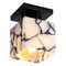Jonathan Y Alessia 5 in. 1-Light Modern Contemporary Alabaster/Iron Cube LED Semi Flush Mount, White and Black M JYL1202C - alternate 1