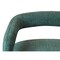 Homeroots 25" Teal Blue Metal and Fabric Low Back Counter Height Bar Chair 558309 - alternate 3