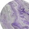 Homeroots 8' Purple And Ivory Round Abstract Washable Indoor Outdoor Area Rug 617604 - alternate 2