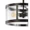 Jonathan Y Herndon 2-Light 15" Iron/Glass Modern LED Flush Mount, Black JYL6701A - alternate 4